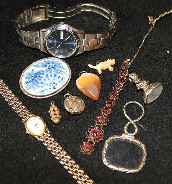 2 x watches and assorted jewellery